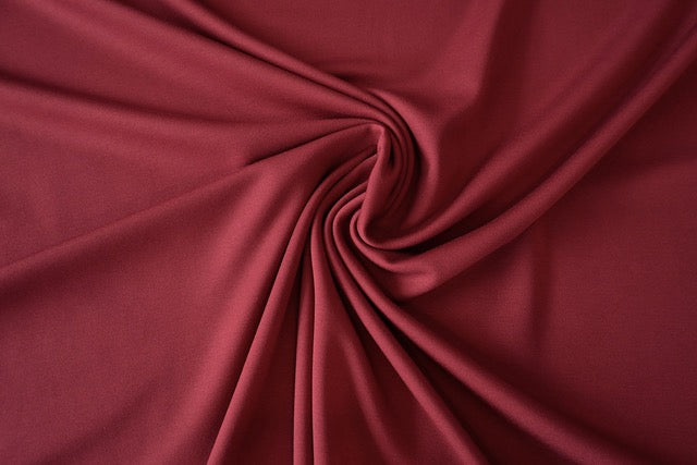 Claret Red Ponte Roma Sewing fabric by Modelo