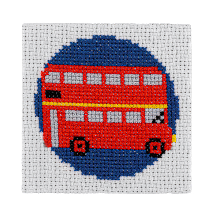 London Bus Mini Cross Stitch Kit by Stitchfinity